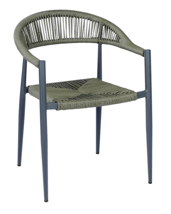Chair - Rope - Green and Charcoal